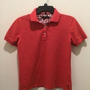 Chicks women’s polo, EUC, Coral, Medium
